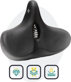 Voltano City XXXL Fietszadel Met Uitsparing – Unisex Extra Breed Fietszadel – Tegen Zadelpijn – 100% Waterdicht – Incl. Gratis Zadelstrop - Zwart 12 Voltano City XXXL Fietszadel Met Uitsparing – Unisex Extra Breed Fietszadel – Tegen Zadelpijn – 100% Waterdicht – Incl. Gratis Zadelstrop - Zwart -Abus Fiets Deals Store 1039x1200