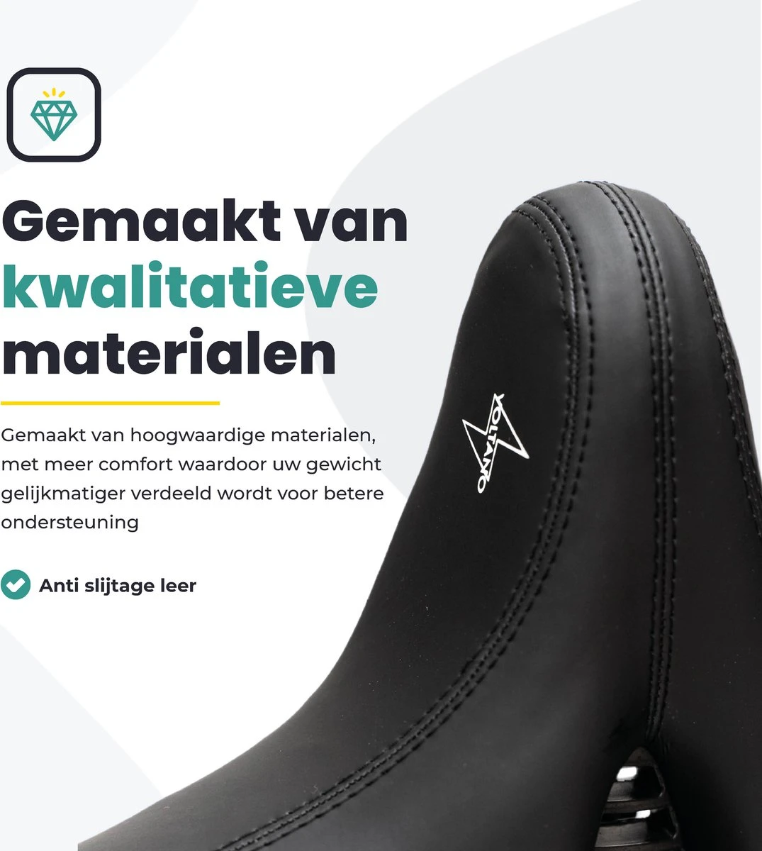 Voltano City XXXL Fietszadel Met Uitsparing – Unisex Extra Breed Fietszadel – Tegen Zadelpijn – 100% Waterdicht – Incl. Gratis Zadelstrop - Zwart 7 Voltano City XXXL Fietszadel Met Uitsparing – Unisex Extra Breed Fietszadel – Tegen Zadelpijn – 100% Waterdicht – Incl. Gratis Zadelstrop - Zwart - Afbeelding 7