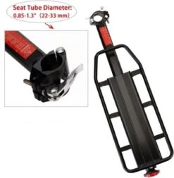 Merkloos Bagagedrager Fiets - Bagagerek Met Zadelpenbevestiging - Aluminium - Zwart - Geschikt Voor Mountainbike & Racefiets -Abus Fiets Deals Store 1170x1200 1