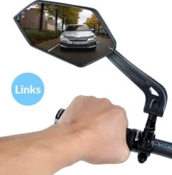 Dyken Fietsspiegel Links - Achteruitkijkspiegel Op Stuur - Fietsspiegel Ebike - Fiets Spiegel