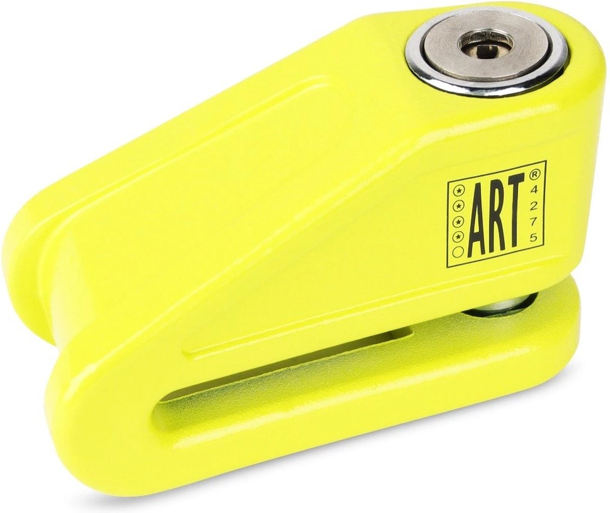 VINZ Baretti Schijfremslot / Motorslot ART4 - Fluor Geel 3 VINZ Baretti Schijfremslot / Motorslot ART4 - Fluor Geel - Afbeelding 3