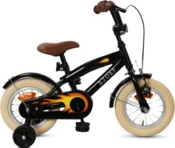 SJOEF Cruise Jongensfiets 12 Inch - Zwart