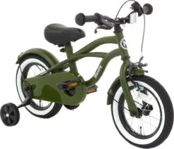 Nogan Harley - Kinderfiets - Jongensfiets - 12 Inch - Leger Groen -Abus Fiets Deals Store 1200x1029