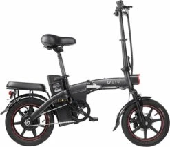 F-Wheel DYU A5 - Elektrische Vouwfiets - E Bike - 14 Inch - 7.5 Ah - 25km/u - Zwart -Abus Fiets Deals Store 1200x1037