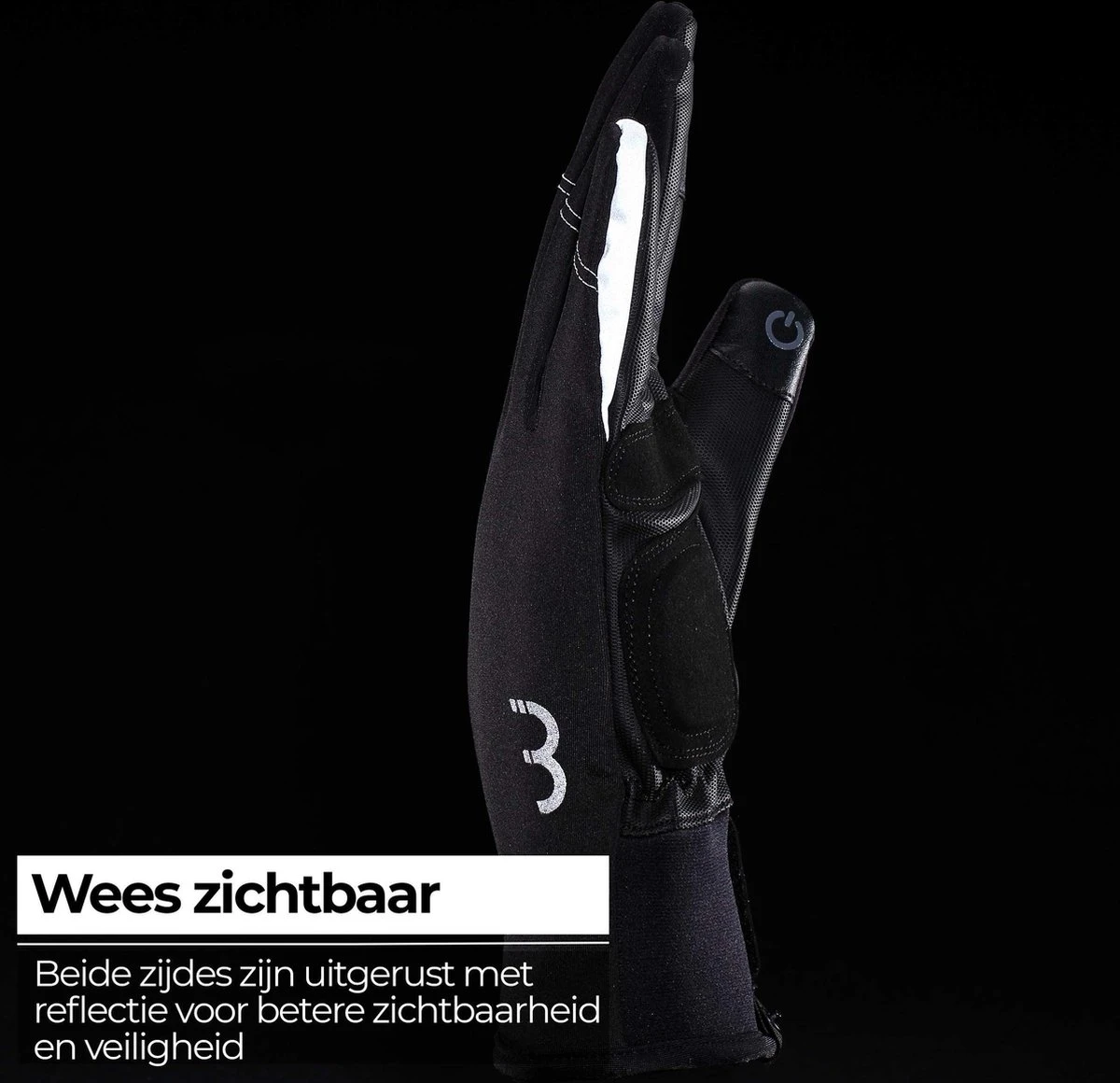 BBB Cycling ColdShield Fietshandschoenen Winter - Fiets Handschoenen Touchscreen - 0-10 ℃ - Winddicht - Zwart - Maat M 7 BBB Cycling ColdShield Fietshandschoenen Winter - Fiets Handschoenen Touchscreen - 0-10 ℃ - Winddicht - Zwart - Maat M - Afbeelding 7