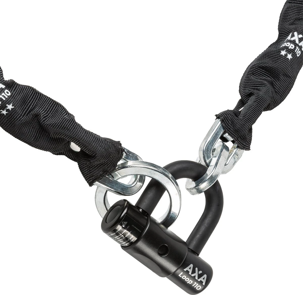AXA Loop 110 Kettingslot - ART 2 Slot Voor Fietsen - Extra Dikke Schakels – Hangslot - 110 Cm – 9,5 Mm - Zwart 2 AXA Loop 110 Kettingslot - ART 2 Slot Voor Fietsen - Extra Dikke Schakels – Hangslot - 110 Cm – 9,5 Mm - Zwart - Afbeelding 2