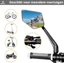 BikePro Verstelbare Fietsspiegel Set Incl. Reflectoren - Links & Rechts - Achteruitkijkspiegel Fiets - Geschikt Voor E Bike, Fiets, Motor, Step -Abus Fiets Deals Store 1200x1175 2