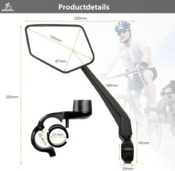 BikePro Verstelbare Fietsspiegel Set Incl. Reflectoren - Links & Rechts - Achteruitkijkspiegel Fiets - Geschikt Voor E Bike, Fiets, Motor, Step -Abus Fiets Deals Store 1200x1178 2
