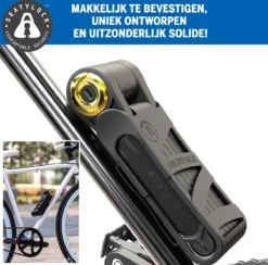 FoldyLock Forever Vouwslot Fietsslot 18/18 Gold Hoge Kwaliteit - Voor Elk Type Fiets - Met Houder 90cm -Abus Fiets Deals Store 1200x1184 1