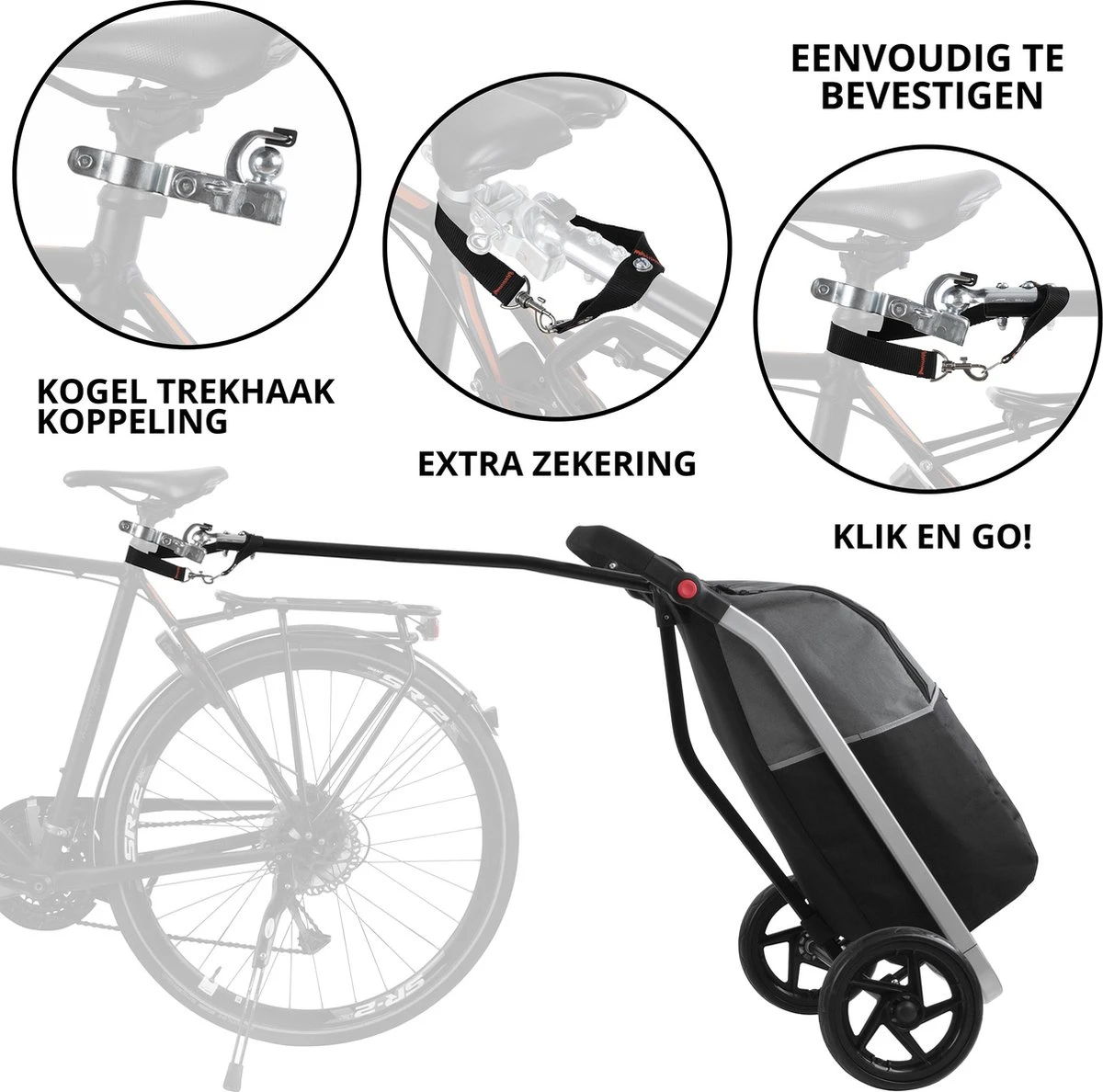 Shoppingcruiser 2 In 1 Boodschappentrolley Voor Achter De Fiets - Fietskar - Robuuste Boodschappenwagen - Allround Bagagekar 11 Shoppingcruiser 2 In 1 Boodschappentrolley Voor Achter De Fiets - Fietskar - Robuuste Boodschappenwagen - Allround Bagagekar - Afbeelding 11