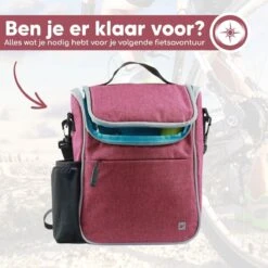 Bablue Stuurtas Fiets - Roze Fietstas - Met Regenhoes - Handig Te Bevestigen - Fietstas Enkel - Fietstas Stuur - Afneembaar - Stuurtas Fiets Waterproof - Schoudertas - Elektrische Fietsen - Stuurtas Met Smartphone Houder -Abus Fiets Deals Store 1200x1200 107