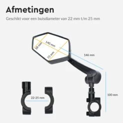 Dyken Fietsspiegel Links - Achteruitkijkspiegel Op Stuur - Fietsspiegel Ebike - Fiets Spiegel -Abus Fiets Deals Store 1200x1200 120