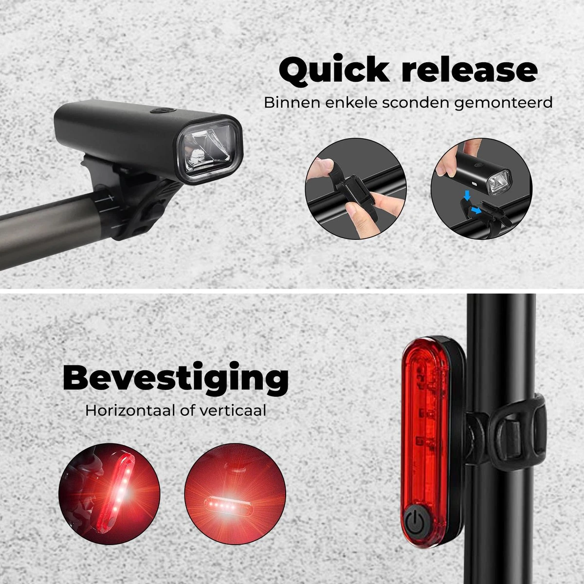 PRO LED 2022 Fietsverlichting Set - Racefiets Verlichting - Voorlicht En Achterlicht - Fietsaccessoires - USB Oplaadbaar - IP65 Waterdicht 9 PRO LED 2022 Fietsverlichting Set - Racefiets Verlichting - Voorlicht En Achterlicht - Fietsaccessoires - USB Oplaadbaar - IP65 Waterdicht - Afbeelding 9