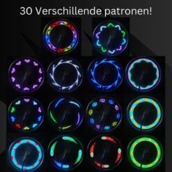 Spaakverlichting- Spaakverlichting Met Bewegingssenor- Spaakverlichting Kinderfiets- LED Voor Wiel- Waterdicht- 32 Verschillende Patronen- Makkelijk Te Installeren -Abus Fiets Deals Store 1200x1200 184