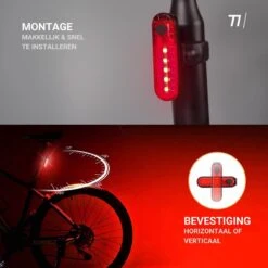 TIKKENS LED Fietsverlichting Set - Fietslamp USB Oplaadbaar - Fietslampjes Voorlicht & Achterlicht - Waterdicht – Zwart -Abus Fiets Deals Store 1200x1200 198