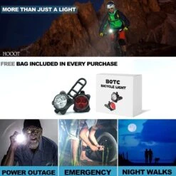 BOTC Fietsverlichting USB Oplaadbaar - Oplaadbare USB Led Fietslamp - Voorlicht & Achterlicht - Waterdicht -Abus Fiets Deals Store 1200x1200 210