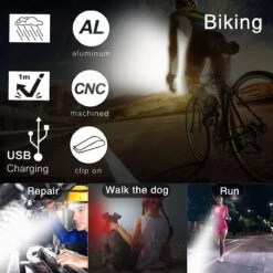 BOTC Fietsverlichting USB Oplaadbaar - Oplaadbare USB Led Fietslamp - Voorlicht & Achterlicht - Waterdicht -Abus Fiets Deals Store 1200x1200 212