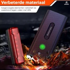 BikePro LED Fietsverlichting Set - Voorlicht En Achterlicht - USB Oplaadbaar - Fietslamp - Koplamp Fiets - Fietslampjes - Fietslichten -Abus Fiets Deals Store 1200x1200 217