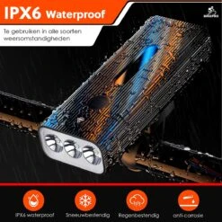 BikePro LED Fietsverlichting Set - Voorlicht En Achterlicht - USB Oplaadbaar - Fietslamp - Koplamp Fiets - Fietslampjes - Fietslichten -Abus Fiets Deals Store 1200x1200 219