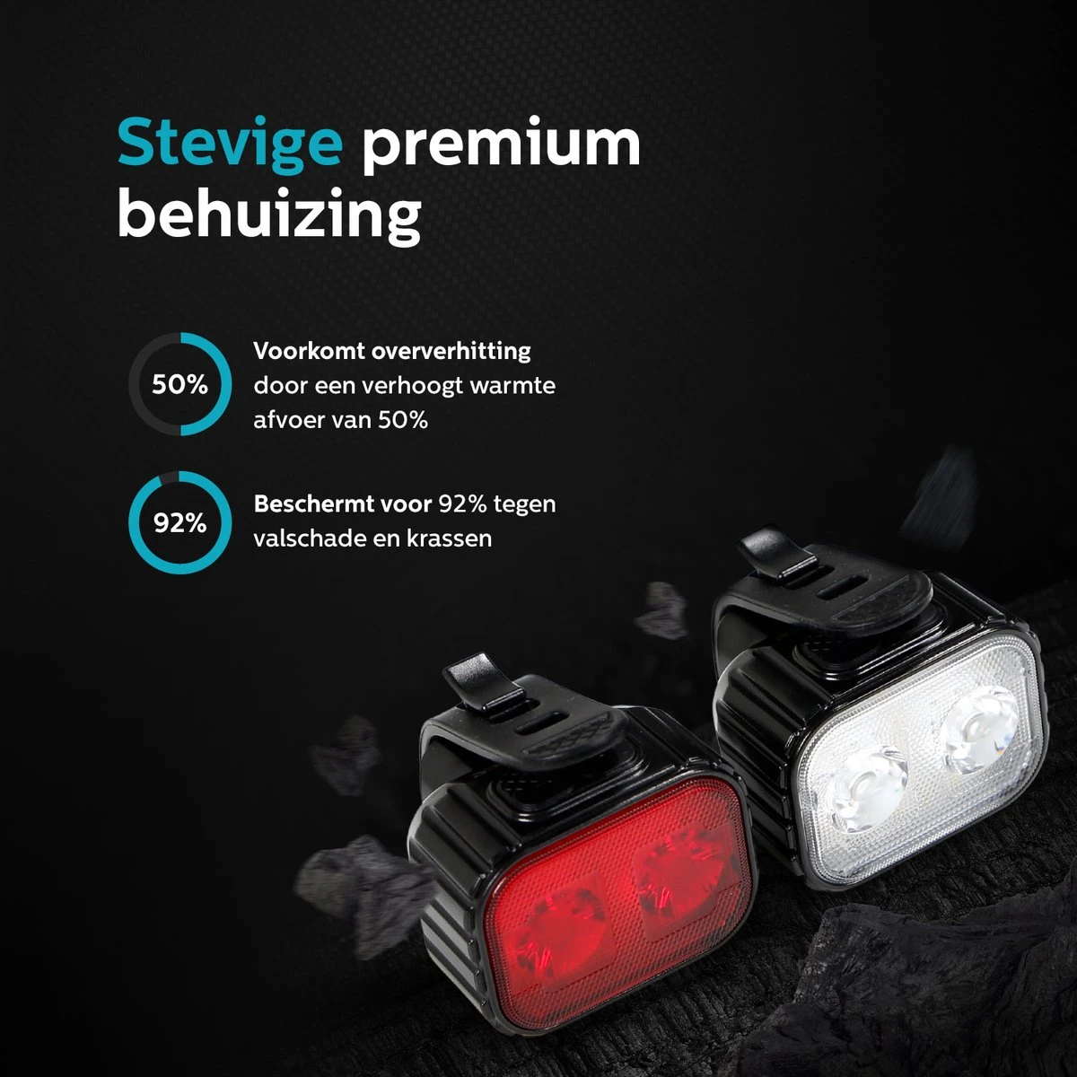 Inlustro Fietslamp Set - Voorlicht / Achterlicht - LED Fietslampjes Rood En Wit - Fietslicht Koplamp - Waterdicht - USB Oplaadbaar 6 Inlustro Fietslamp Set - Voorlicht / Achterlicht - LED Fietslampjes Rood En Wit - Fietslicht Koplamp - Waterdicht - USB Oplaadbaar - Afbeelding 6