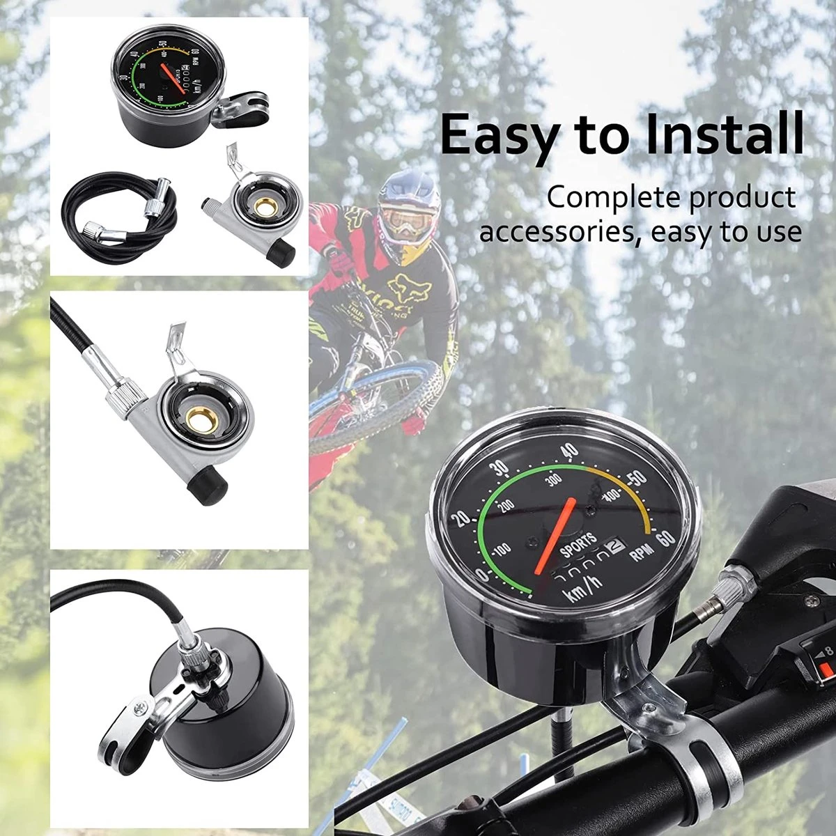 Mechanische Retro Kilometerteller Voor Fietsen - Analoge Fiets Snelheidsmeter - Retro Fietscomputer - Kilometerteller Fiets - Snelheidsmeter Fiets 4 Mechanische Retro Kilometerteller Voor Fietsen - Analoge Fiets Snelheidsmeter - Retro Fietscomputer - Kilometerteller Fiets - Snelheidsmeter Fiets - Afbeelding 4