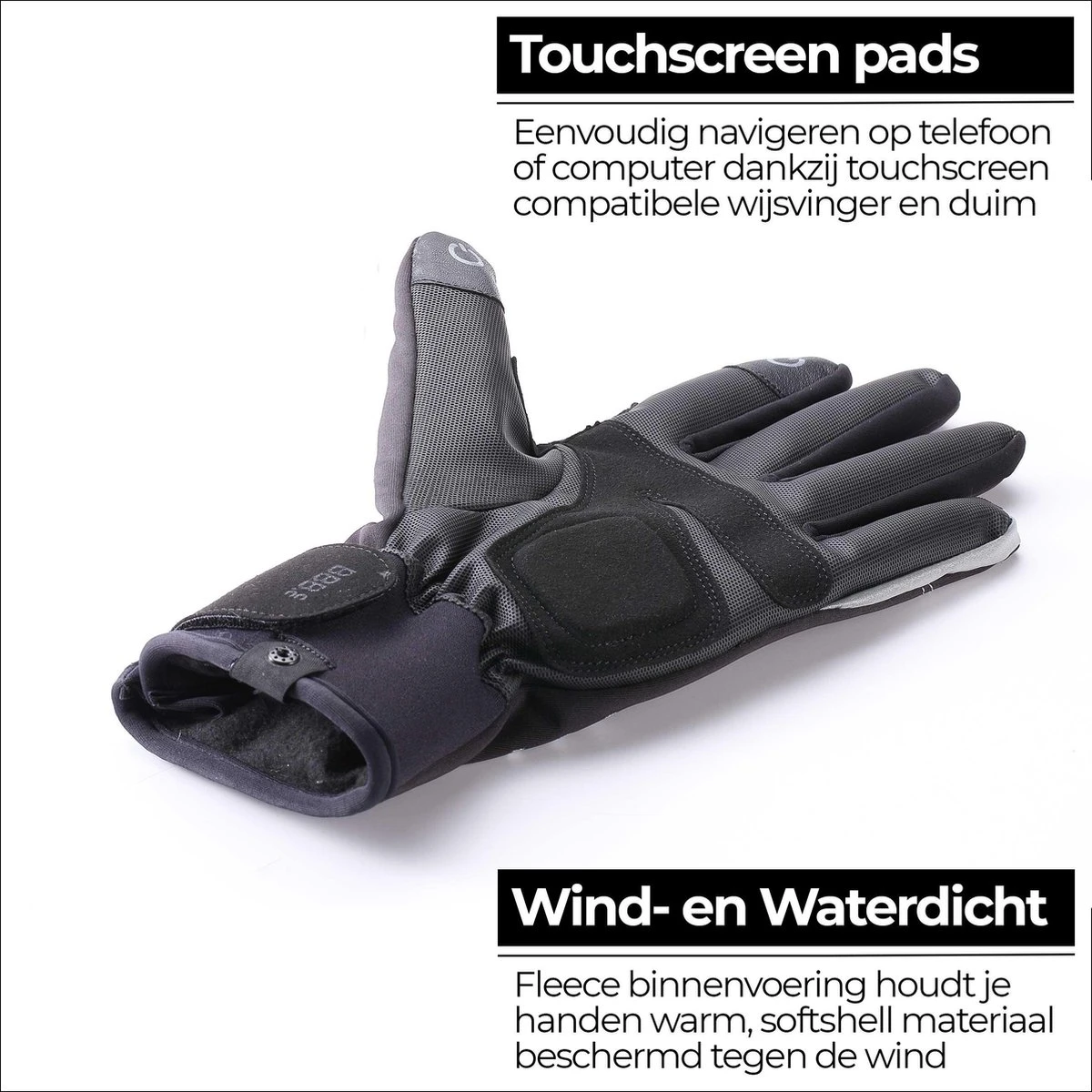 BBB Cycling ColdShield Fietshandschoenen Winter - Fiets Handschoenen Touchscreen - 0-10 ℃ - Winddicht - Zwart - Maat M 6 BBB Cycling ColdShield Fietshandschoenen Winter - Fiets Handschoenen Touchscreen - 0-10 ℃ - Winddicht - Zwart - Maat M - Afbeelding 6