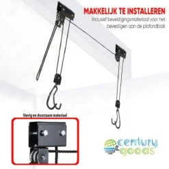 Century Goods Fietslift - Fietstakel - Fiets Ophangsysteem - Met Valbeveiliging | 60 Kg Draagkracht -Abus Fiets Deals Store 1200x1200 258