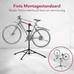 LifeGoods Fiets Montagestandaard - Fietsreparatie Racefiets / MTB - Incl. Stuurhouder - Zwart/Rood -Abus Fiets Deals Store 1200x1200 272