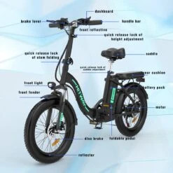 HITWAY E-Bike Elektrische Fiets 20 Inch Fat Tire E-Bicycle Vouwfiets, 250 W/36 V/11,2 Ah Accu, Max. Bereik Tot 35-90 Km, Offroad-mountainbike Met Shimano 7-versnellingen, City EBike Met Slot 12 HITWAY E-Bike Elektrische Fiets 20 Inch Fat Tire E-Bicycle Vouwfiets, 250 W/36 V/11,2 Ah Accu, Max. Bereik Tot 35-90 Km, Offroad-mountainbike Met Shimano 7-versnellingen, City EBike Met Slot -Abus Fiets Deals Store 1200x1200 3