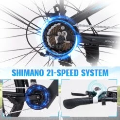 Hitway Elektrische Fiets Off-Road | Electric Mountain Bike | E-bike | 250W Motor | 26 Inch | Zwart -Abus Fiets Deals Store 1200x1200 36