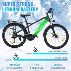 Hitway Elektrische Fiets Off-Road | Electric Mountain Bike | E-bike | 250W Motor | 26 Inch | Zwart -Abus Fiets Deals Store 1200x1200 39