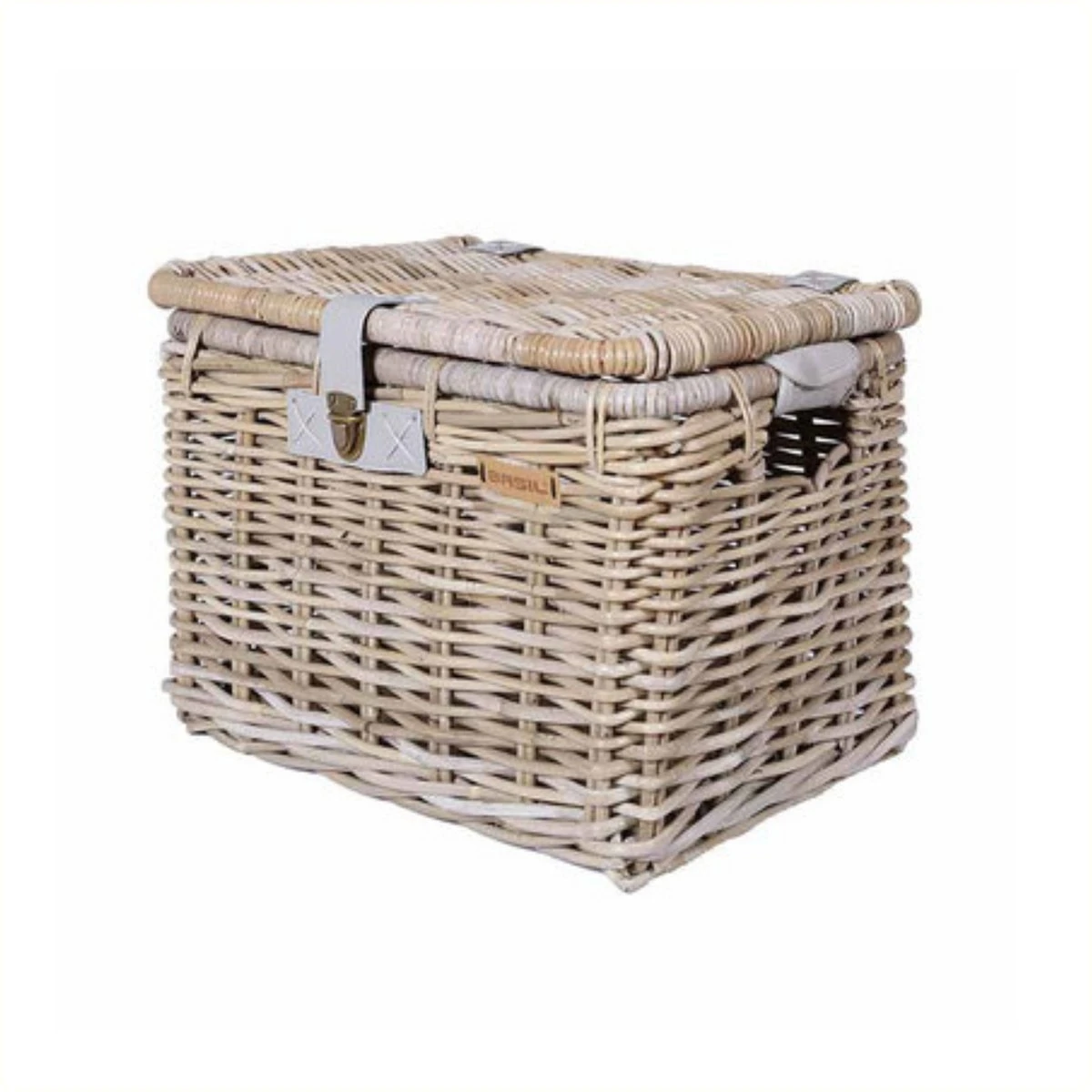 Basil Denton Fietsmand L - Voor - Rotan - Grijs - Large 11 Basil Denton Fietsmand L - Voor - Rotan - Grijs - Large - Afbeelding 11
