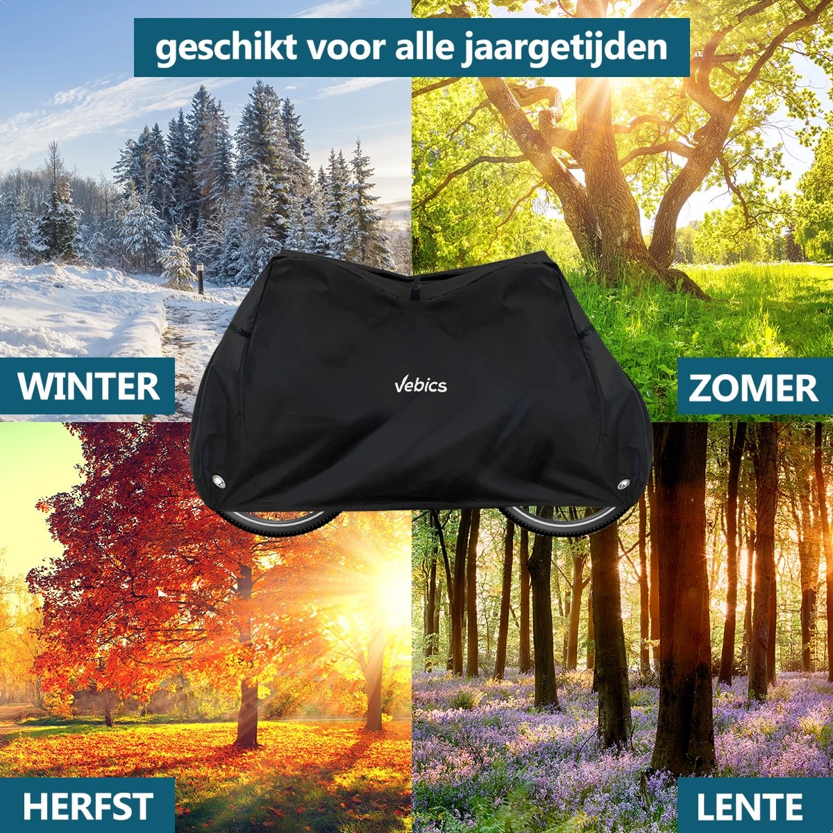 Vebics® Fietshoes Voor 2 Fietsen Fietsendrager - Waterdicht - Elektrische Fiets - Fietsbeschermhoes 6 Vebics® Fietshoes Voor 2 Fietsen Fietsendrager - Waterdicht - Elektrische Fiets - Fietsbeschermhoes - Afbeelding 6