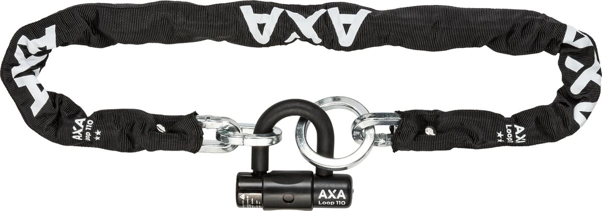 AXA Loop 110 Kettingslot - ART 2 Slot Voor Fietsen - Extra Dikke Schakels – Hangslot - 110 Cm – 9,5 Mm - Zwart 5 AXA Loop 110 Kettingslot - ART 2 Slot Voor Fietsen - Extra Dikke Schakels – Hangslot - 110 Cm – 9,5 Mm - Zwart - Afbeelding 5
