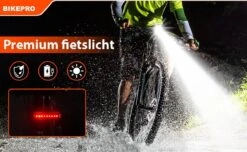 BikePro LED Fietsverlichting Set - Voorlicht En Achterlicht - USB Oplaadbaar - Fietslamp - Koplamp Fiets - Fietslampjes - Fietslichten -Abus Fiets Deals Store 1200x737 1