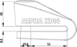 Oxford XA14 Alarm Schijfremslot ART 4 - Geel -Abus Fiets Deals Store 1200x738 2