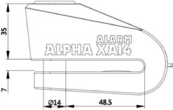 Oxford XA14 Alarm Schijfremslot ART 4 - Geel -Abus Fiets Deals Store 1200x765