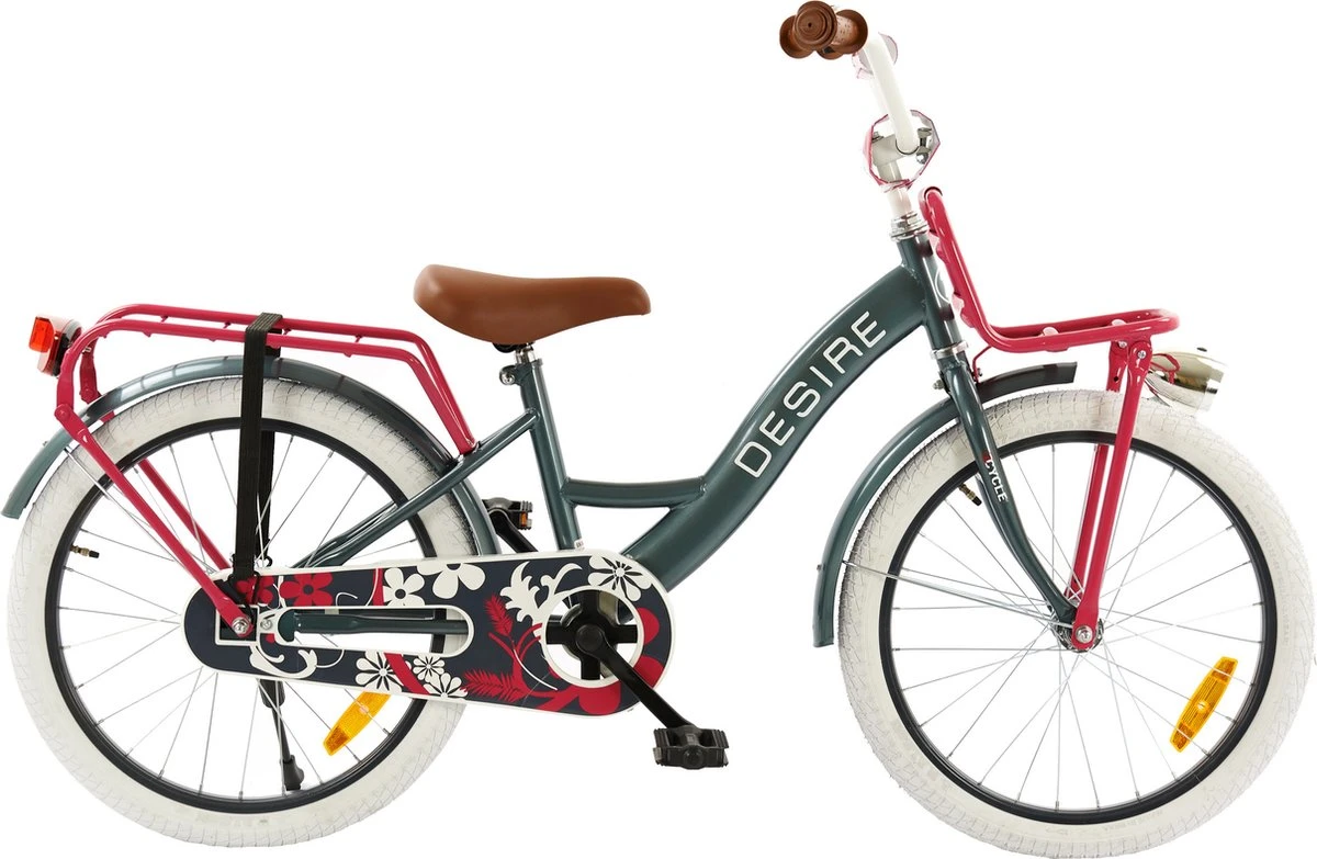 2Cycle Desire Kinderfiets - 20 Inch - Voordrager -Grijs-Roze - Meisjesfiets 4 2Cycle Desire Kinderfiets - 20 Inch - Voordrager -Grijs-Roze - Meisjesfiets - Afbeelding 4