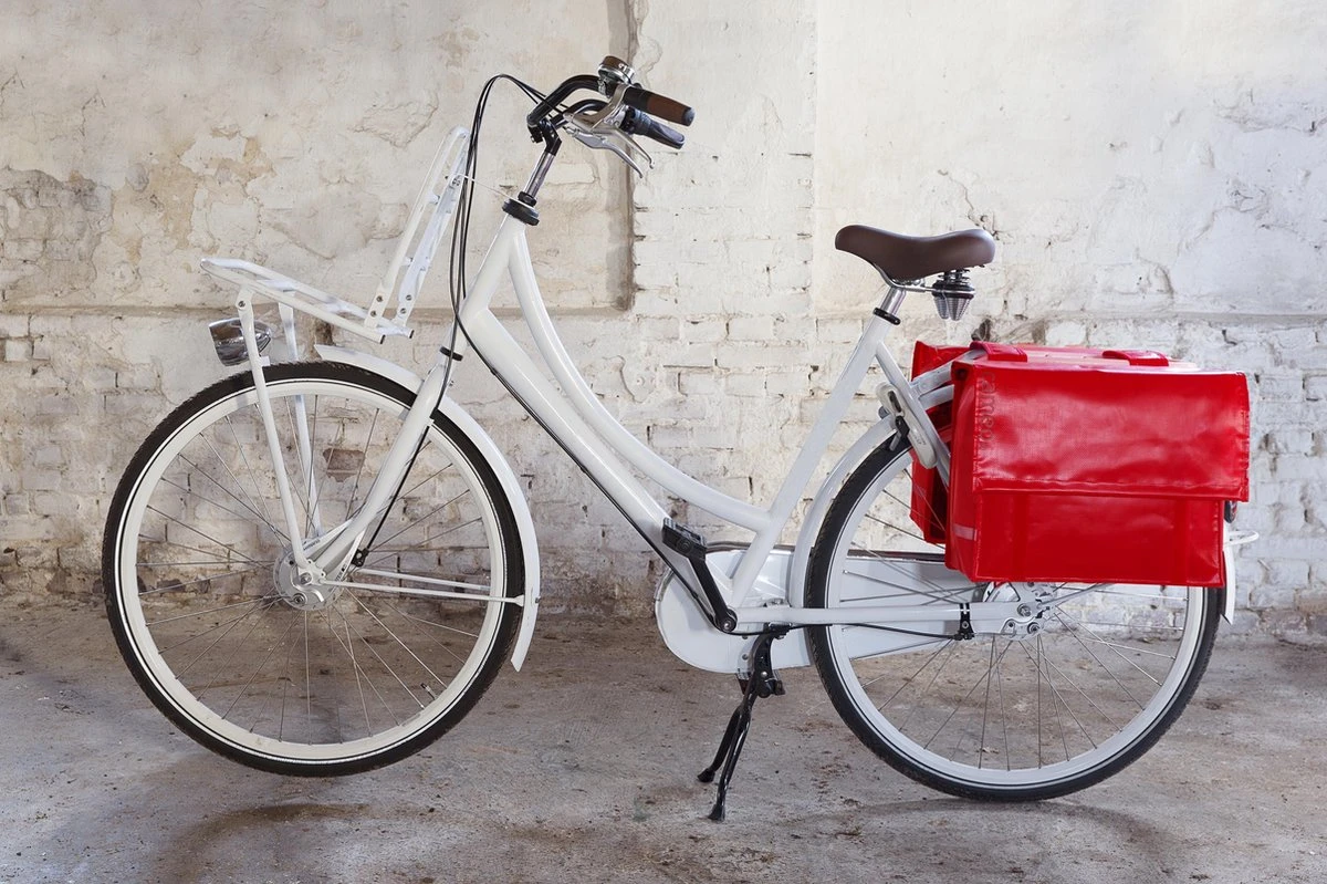 New Looxs Cameo Dubbele Fietstas - Bisonyl - 46 Liter - Rood 4 New Looxs Cameo Dubbele Fietstas - Bisonyl - 46 Liter - Rood - Afbeelding 4