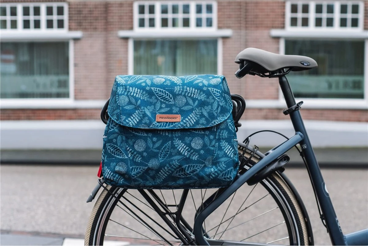 New Looxs Forest Joli Dubbele Fietstas - 37 Liter - Blauw 8 New Looxs Forest Joli Dubbele Fietstas - 37 Liter - Blauw - Afbeelding 8