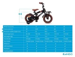 Amigo 2Cool Jongensfiets - Kinderfiets 12 Inch - Matzwart 25 Amigo 2Cool Jongensfiets - Kinderfiets 12 Inch - Matzwart -Abus Fiets Deals Store 1200x920 1