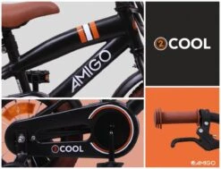 Amigo 2Cool Jongensfiets - Kinderfiets 12 Inch - Matzwart 26 Amigo 2Cool Jongensfiets - Kinderfiets 12 Inch - Matzwart -Abus Fiets Deals Store 1200x920 2