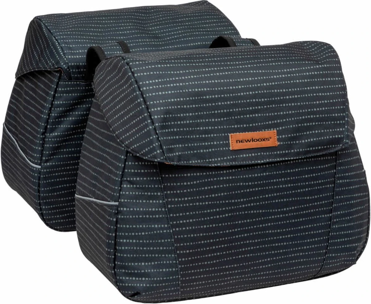 New Looxs Forest Joli Dubbele Fietstas - 37 Liter - Blauw 16 New Looxs Forest Joli Dubbele Fietstas - 37 Liter - Blauw - Afbeelding 16