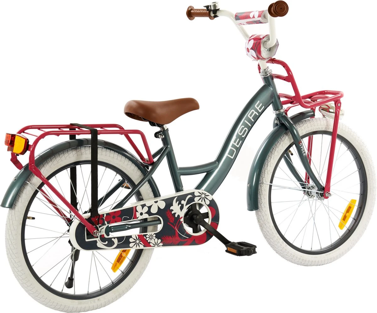 2Cycle Desire Kinderfiets - 20 Inch - Voordrager -Grijs-Roze - Meisjesfiets 6 2Cycle Desire Kinderfiets - 20 Inch - Voordrager -Grijs-Roze - Meisjesfiets - Afbeelding 6