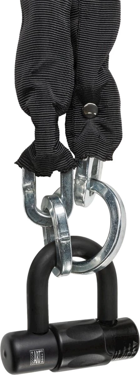 AXA Loop 110 Kettingslot - ART 2 Slot Voor Fietsen - Extra Dikke Schakels – Hangslot - 110 Cm – 9,5 Mm - Zwart 9 AXA Loop 110 Kettingslot - ART 2 Slot Voor Fietsen - Extra Dikke Schakels – Hangslot - 110 Cm – 9,5 Mm - Zwart - Afbeelding 9