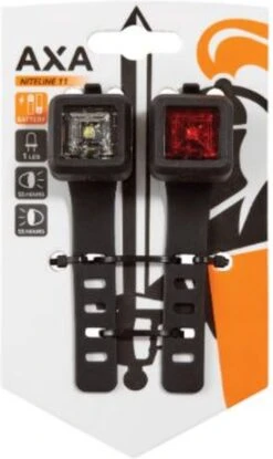 AXA Niteline 11 LED Fietsverlichting - Fietslampjes Voor En Achter - Batterij -Abus Fiets Deals Store 714x1200