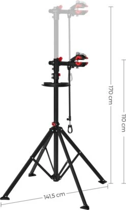 ACAZA Fiets Bevestigingsstandaard Met Snelsluiting, Gereedschapshouder En Stuurhouder, Lichte En Draagbare Reparatie Standaard Voor Fietsen, Zwart Statief -Abus Fiets Deals Store 722x1200