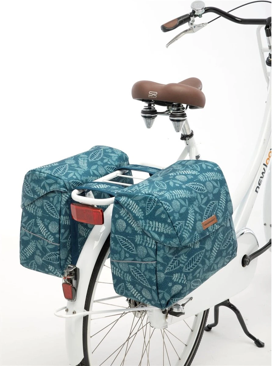 New Looxs Forest Joli Dubbele Fietstas - 37 Liter - Blauw 13 New Looxs Forest Joli Dubbele Fietstas - 37 Liter - Blauw - Afbeelding 13