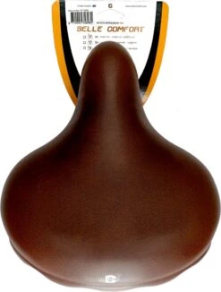 Selle Comfort Fietszadel Drifter - Bruin - Met Zwarte Hangveren -Abus Fiets Deals Store 910x1200